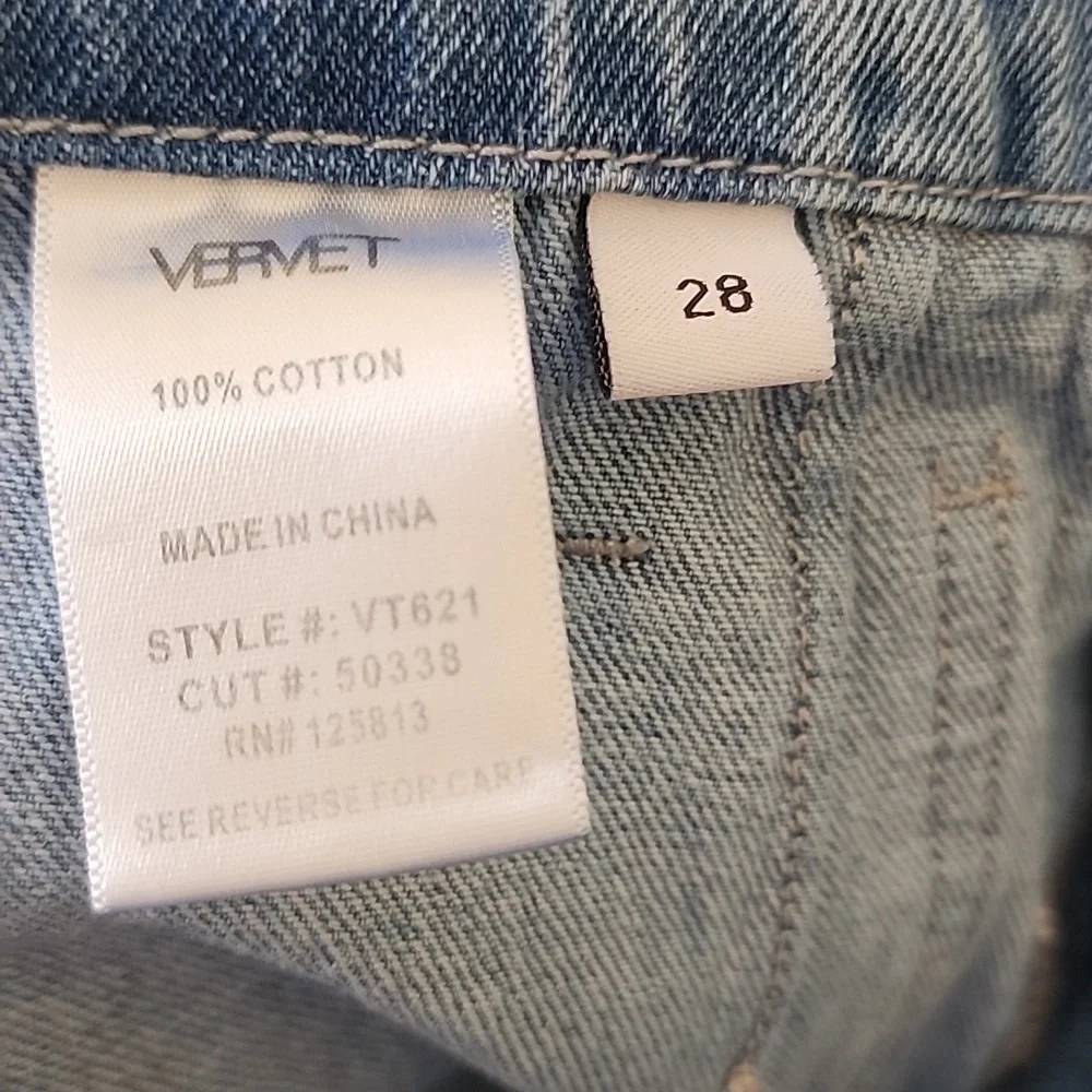 Vervet Los Angeles Cropped Hi-Rise Blue Jeans Size 28 x 27 - Picture 8 of 8